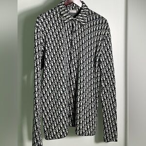 Men’s Dior all over oblique button up shirt Size - L Classic Colours DEADSTOCK